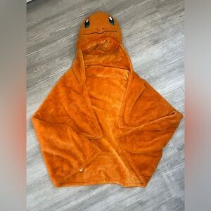 Pokemon Charmander kids Hooded Blanket 50” x 30”
